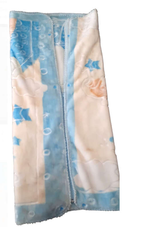 Baby Grow Baby Sac Zipper Swaddling Blankets for New Born (Blue)