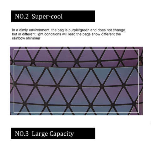 Holographic Reflective Flash Colourful Backpack