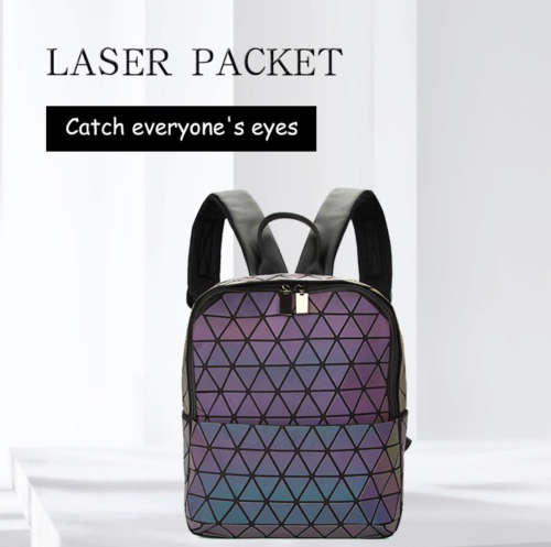 Holographic Reflective Flash Colourful Backpack