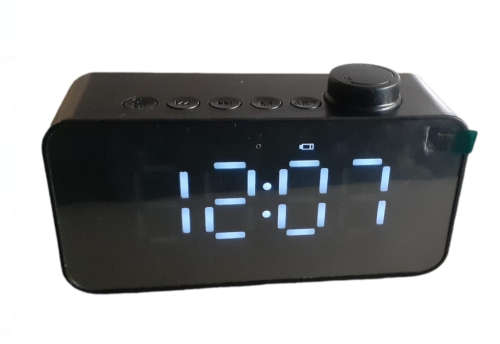 MultiFunction LED Mirror Digital Alarm Clock Bluetooth Speaker FM Radio