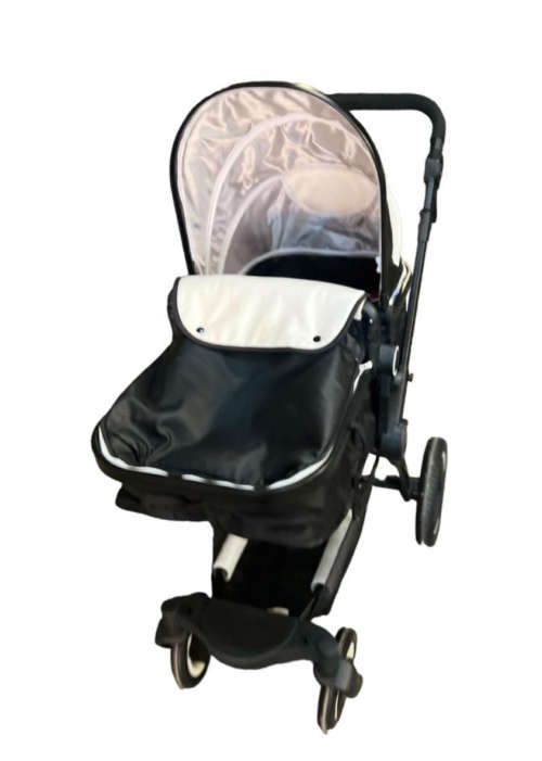 Belecoo 3 in 1 Baby Pram Stroller with Car Seat  Black & White - DISPLAY UNIT