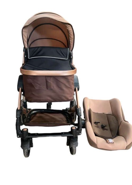 Belecoo Baby stroller 3 in 1 newborn baby carriage - Khaki DISPLAY UINIT