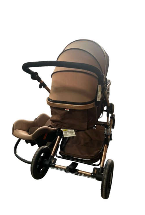 Belecoo Baby stroller 3 in 1 newborn baby carriage - Khaki DISPLAY UINIT