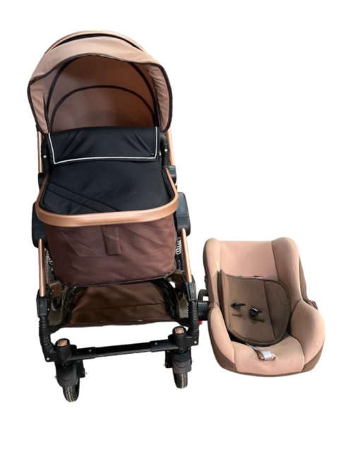 Belecoo Baby stroller 3 in 1 newborn baby carriage - Khaki DISPLAY UINIT