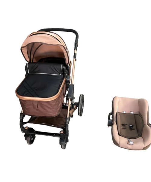 Belecoo Baby stroller 3 in 1 newborn baby carriage - Khaki DISPLAY UINIT