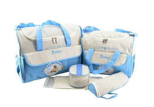 Baby 5 pcs Diaper Changing Bag Set - Blue