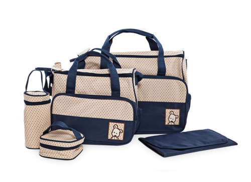 Multifunctional Baby Changing Diaper Handbag 5 Piece Set - Navy Blue