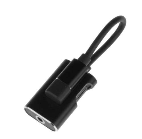 2 in 1 Lightning To 3.5mm Audio And Lightning Audio Keychain Adapter