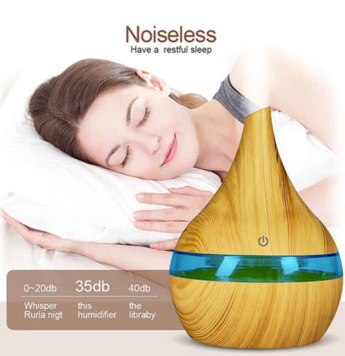 Ultrasonic Aroma Humidifier Liquid Shape Rechargeable Diffuser With Colour Changing LED