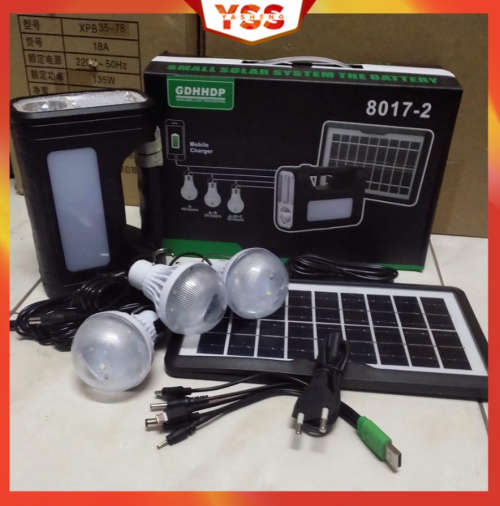 Digital Mobile Lighting Kit Solar System With Light Bulb 8017-2