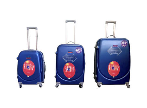 3 Piece Lightweight Luggage Set - Blue