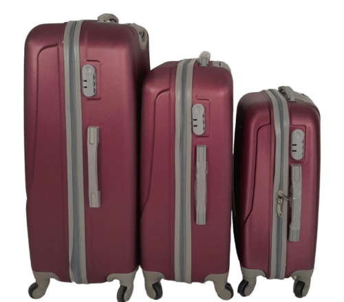 3 Piece Lightweight Luggage Set - DARK Red/MAROON BRAND NEW