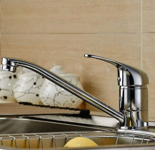 Shind Bathroom Faucet Chrome Mixer Stainless SS Pipe Rotate Water Outlet