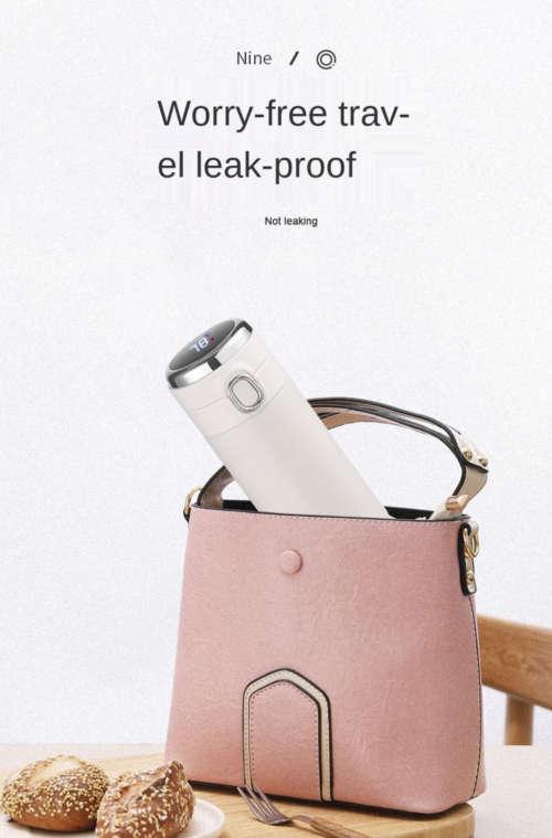 Digital Temperature Telling Vaccum Cup - IF-14 - Black