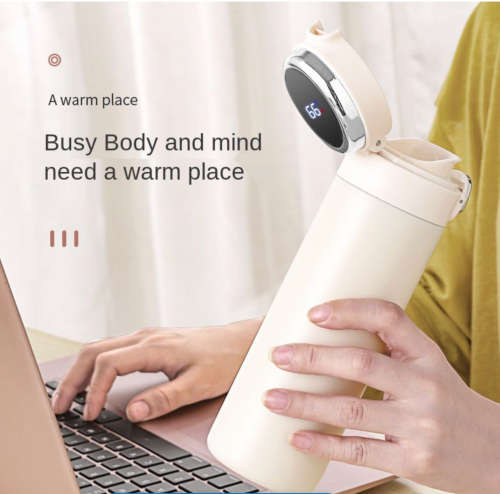 Digital Temperature Telling Vaccum Cup - IF-14 - Black