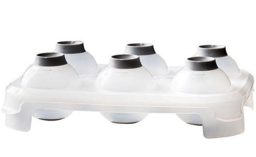 Jumbo Ice Ball Tray For Easy Ice Removal With Transparent Design