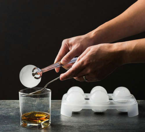 Jumbo Ice Ball Tray For Easy Ice Removal With Transparent Design