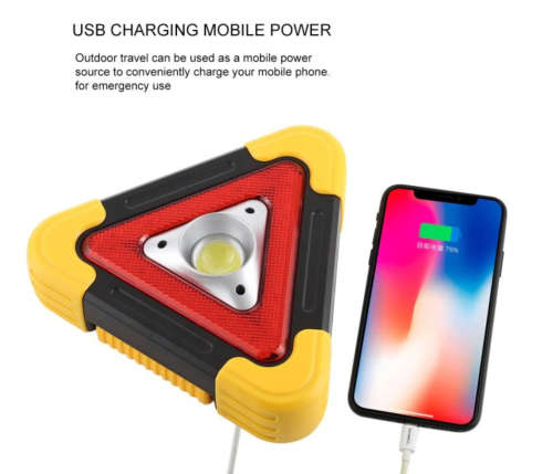 Multifunctional Emergency Triangle Safety Warning Work-Light