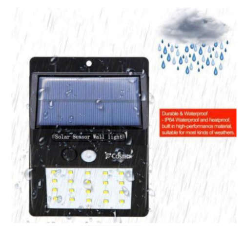 Solar Powered LED Wall Light