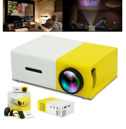 Yellow Smart Mini Led Projector