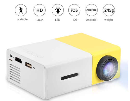 Yellow Smart Mini Led Projector