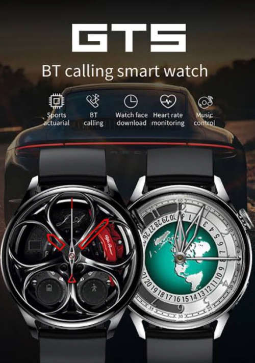 GT5 Smart Watch Men Heart Rate Blue Tooth Call Sport Tracker - Brand New Sealed