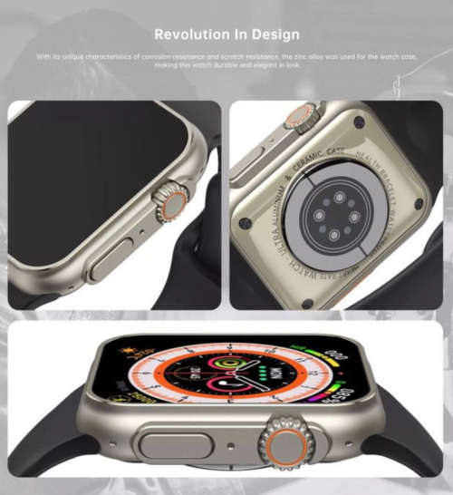 H98 Ultra 2.15` Smartwatch Full Screen Bluetooth Call Message