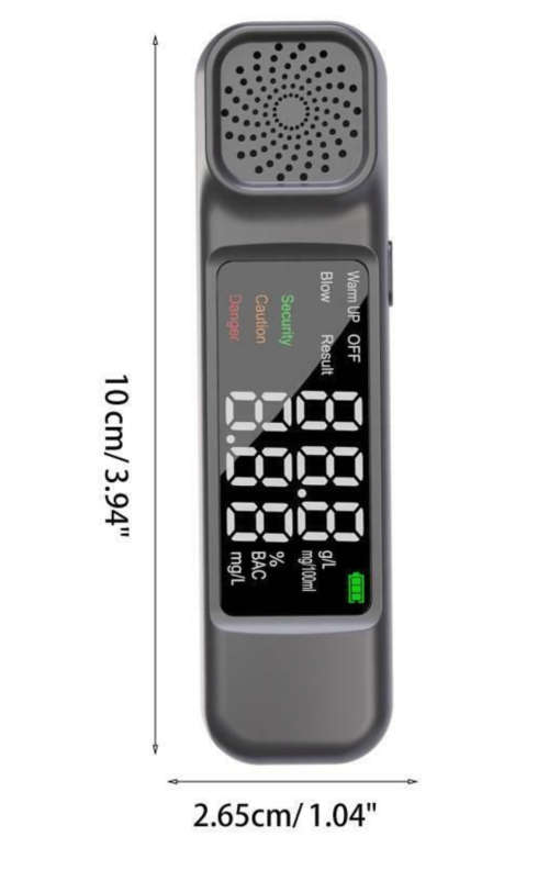 Professional Portable Black Alcohol Tester - JJ1