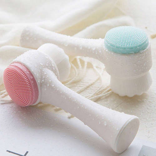 3D Double Sides Multifunctional Silicone Face Cleanser with Brush