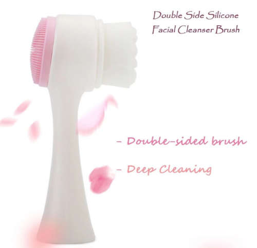 3D Double Sides Multifunctional Silicone Face Cleanser with Brush