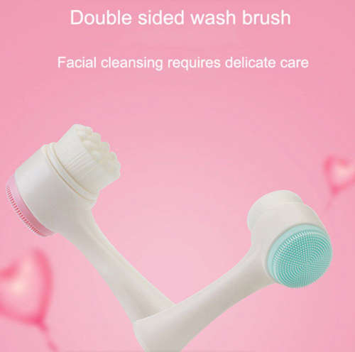 3D Double Sides Multifunctional Silicone Face Cleanser with Brush