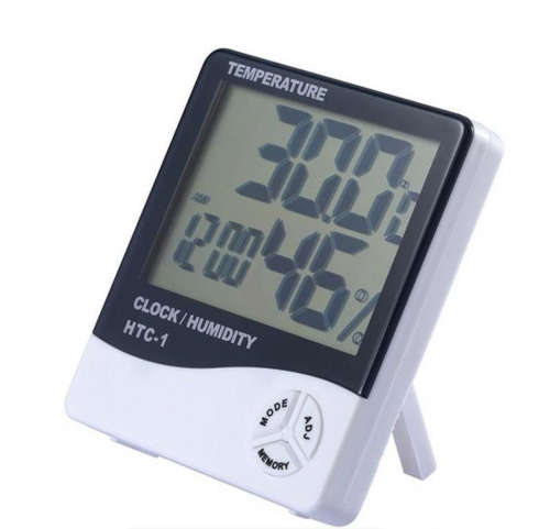 Digital Temperature & Humidity Thermometer Indoor Clock