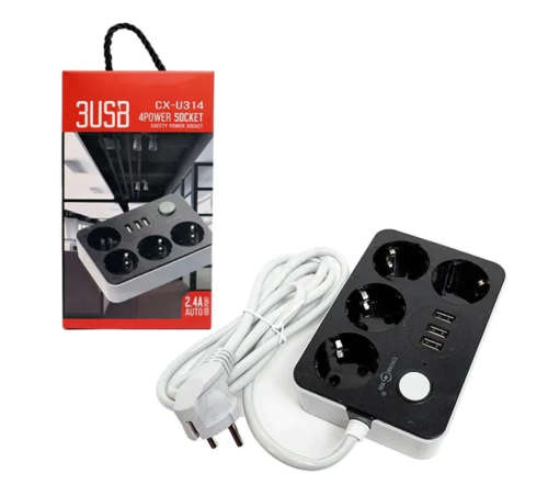 Safety Usb Input Extension 4 Socket High Quality