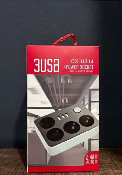 Safety Usb Input Extension 4 Socket High Quality