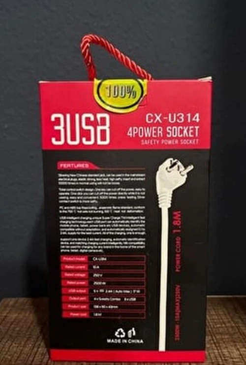 Safety Usb Input Extension 4 Socket High Quality