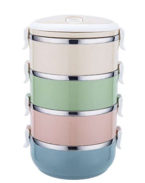 4 Layer Portable Stainless Steel Thermal Insulated Lunch Box