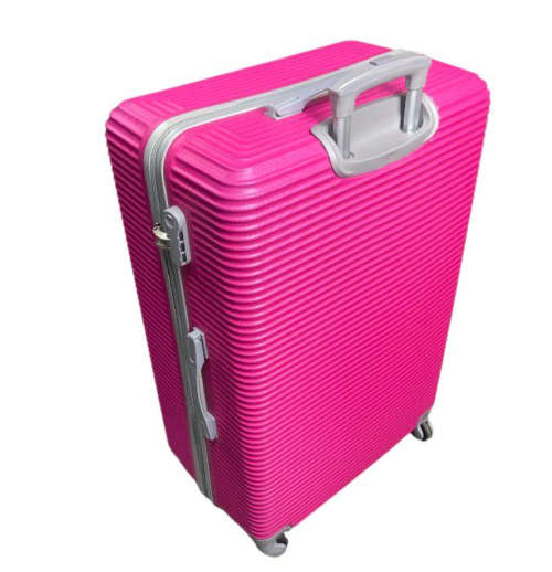 High Quality Big Size 31` Hard Outer Shell Travel Bag - 3 Piece Luggage Set - Bright Pink