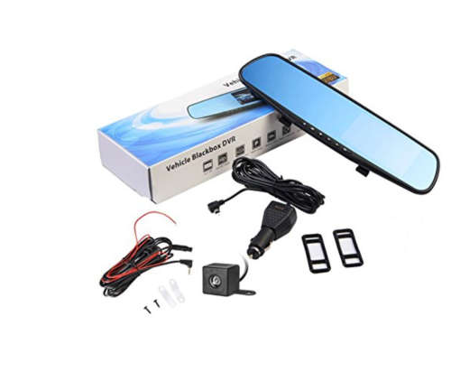 Rearview Mirror Dual Channel DVR Camera Recorder Dash Cam
