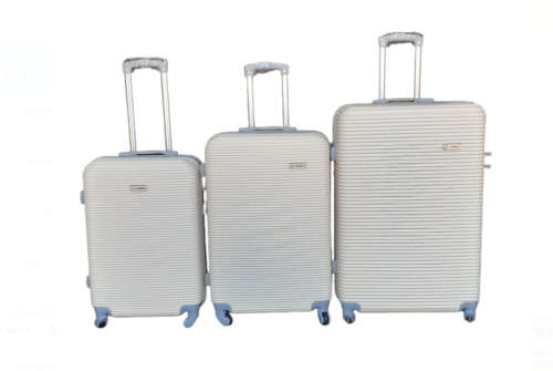 High Quality Big Size 31` Hard Outer Shell Travel Bag - 3 Piece Luggage Set - Creamy White