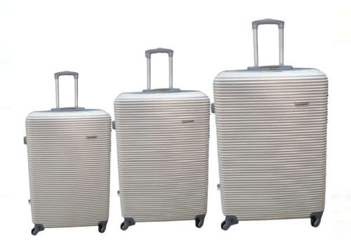 High Quality Big Size 31` Hard Outer Shell Travel Bag - 3 Piece Luggage Set - Creamy White