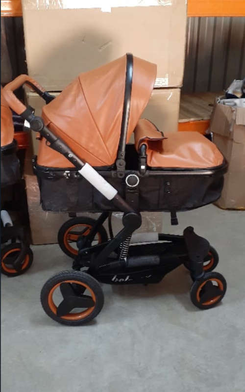 Belecoo Luxury Travel System 2 in 1 - PU Brown With Black Frames Display Unit.  READ DESCRIPTION