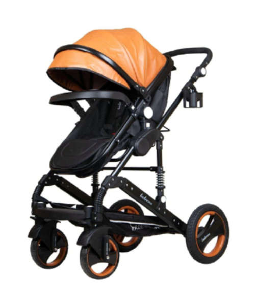 Belecoo Luxury Travel System 2 in 1 - PU Brown With Black Frames Display Unit.  READ DESCRIPTION