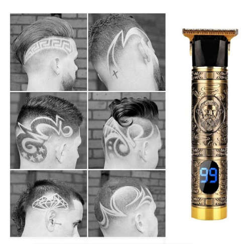 Professional Golden Colour LED Display Hair Clipper/Trimmer Electric Rechargeable