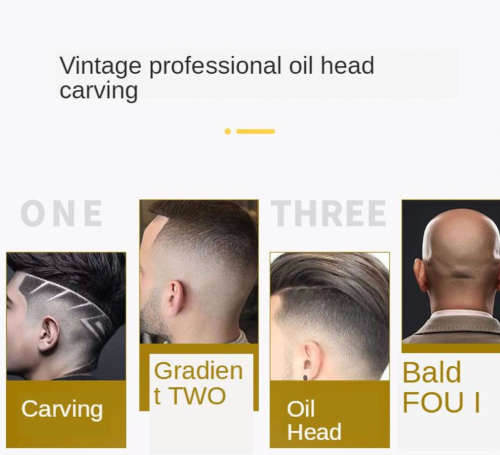 Professional Golden Colour LED Display Hair Clipper/Trimmer Electric Rechargeable