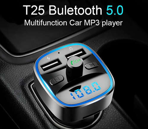 Q1 Wireless FM Transmitter Bluetooth Car Kit Handsfree Calling Auto Bluetoooth 5.0 Car MP3 Player