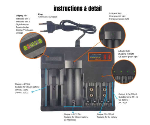 MULTI-BATTERY CHARGER MS-889 NEW