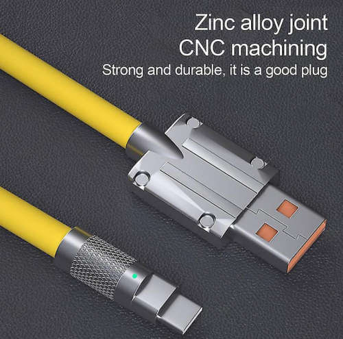 Premium Quality Heavy Duty: 120w 6a Super Fast Charge USB to Micro-USB Liquid Silicone Cable