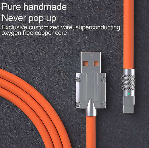 Premium Quality Heavy Duty: 120w 6a Super Fast Charge USB to Micro-USB Liquid Silicone Cable