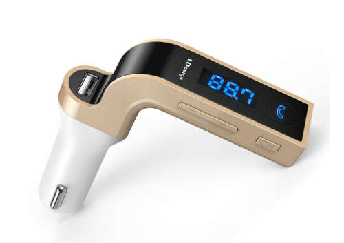 G7 Bluetooth Car Charger G7 with MP3 - Gold & Black