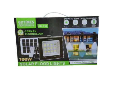 Dgtimes 100w Solar Flood Light Gd-756 Waterproof IP67